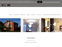 Tablet Screenshot of hotelcasaroja.com